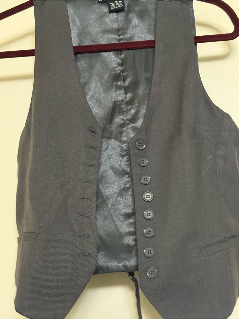 Classic Dark Gray Button Front Vest
